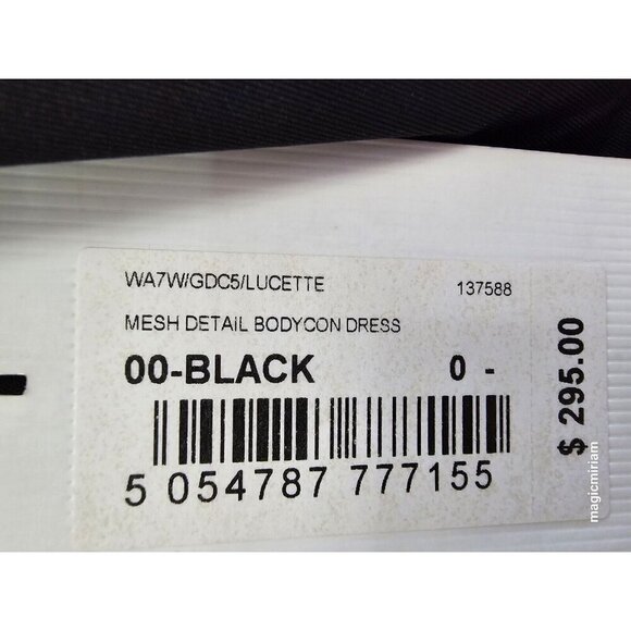 BNWT TED BAKER LONDON LUCETTE MESH DETAIL BODYCON DRESS black - Picture 16 of 16